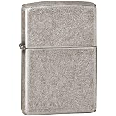Zippo Armor Pocket Lighter, Antique Silver Plate