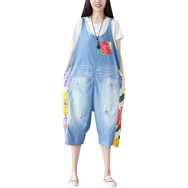 Maternity Overalls Kissonic Women's Baggy Denim Overalls - Wide