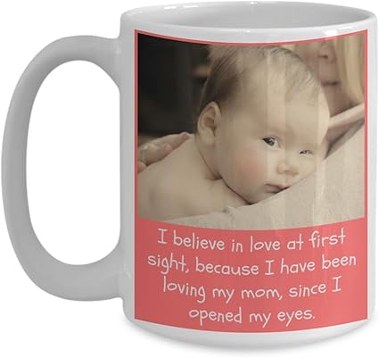 Amazon Love At First Sightプレゼント母インスピレーション 感情 コーヒーマグ Mom祖母おばあちゃん 妻 クリスマス 誕生日 母の日 15oz Ro Dm Enterprises グラス タンブラー 通販