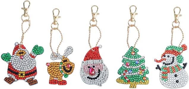 Amazon.com: DIY 5D Diamond Painting Keychains, Special Shaped Diamond