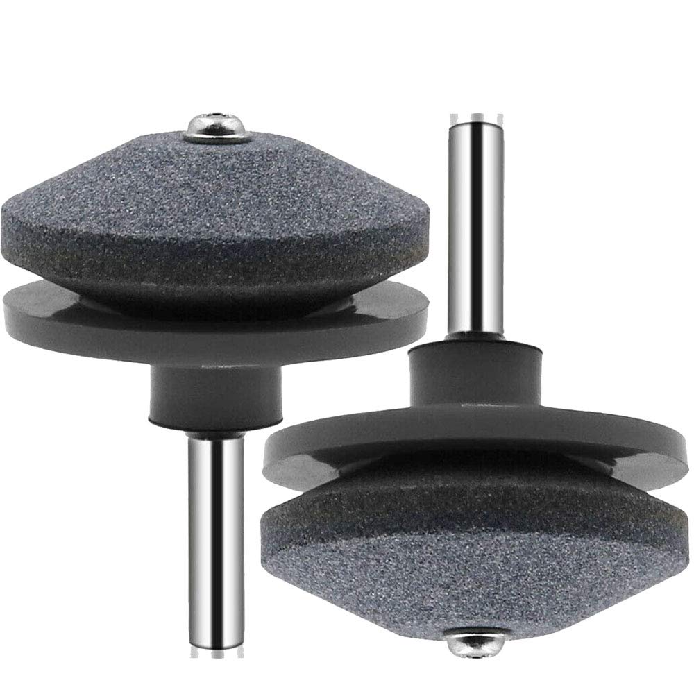 2 Pack Universal Lawn Mower Blade Sharpener Universal Grinding Rotary Drill Cuts Sharpener Garden Tool Black
