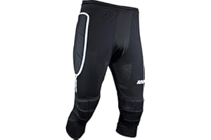 Rinat Moya Youth 3/4 Goalkeeper Pants – Padded Knees & HIPS, Anti-Skid, Stretch Lycra, Breathable, Drawstring Fit