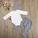 FEITONG Newborn Infant Baby Boy's Print Romper Tops+Long Pants +Hat (3-6 Months, Black #2)