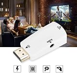 Sonew HDMI Female to VGA Female Adapter Converter 1080P Audio Output for PC view 2