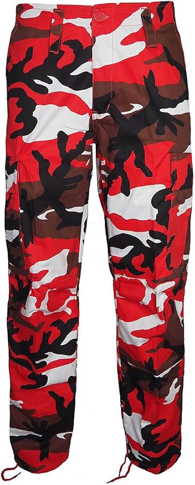 red combat pants