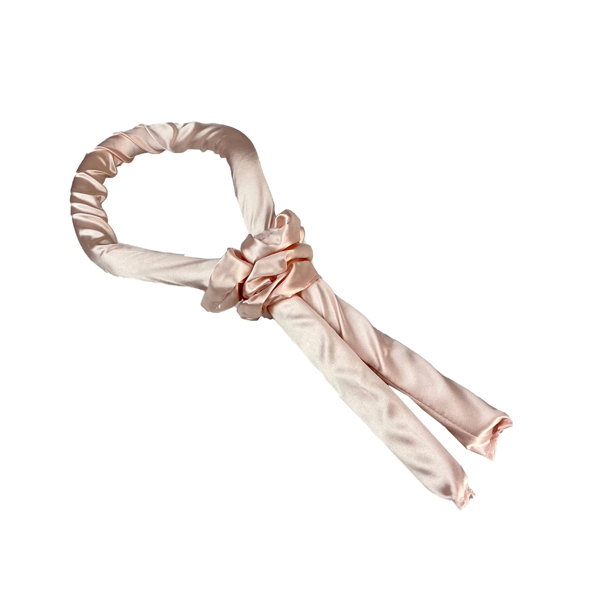 The Vintage Cosmetic Company Heatless Satin Foam Curler, Overnight Hair Curling for Soft, Bouncy Waves, No Heat Styling for Women and Girls, Pink