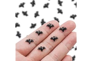 HOMICO 100PCS Halloween Miniature Bats Dollhouse Mini Bats for Crafts Cute Halloween Decor Tiny Bat Decor for Fairy Garden Dollhouse Micro Landscaping Decoration