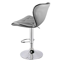 Leopard Shell Back Adjustable Swivel Bar Stools, PU
