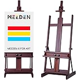 MEEDEN Large H-Frame Studio Easel: Art Easel for Painting, Adjustable Floor Easel Stand for Adults & Artists, Heavy Duty Beec