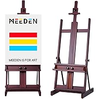 MEEDEN Large H-Frame Studio Easel: Art Easel for Painting, Adjustable Floor Easel Stand for Adults & Artists, Heavy Duty Beec