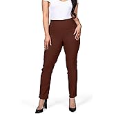 FITSIGHT Women's Yoga Dress Pants - Strechy Straight Leg Work Pants with 5 Pockets Slim Fit Office Casual Slacks