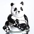 Waltz&F Cute panda Hinged Trinket Box Bejeweled Hand-painted China ornaments Animal Figurine Collectible