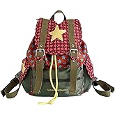 NCDUANSAN Dopamine retro backpack, suitable outdoor hiking, leisure commuting, fashion sports cycling lightweight design cute (green)