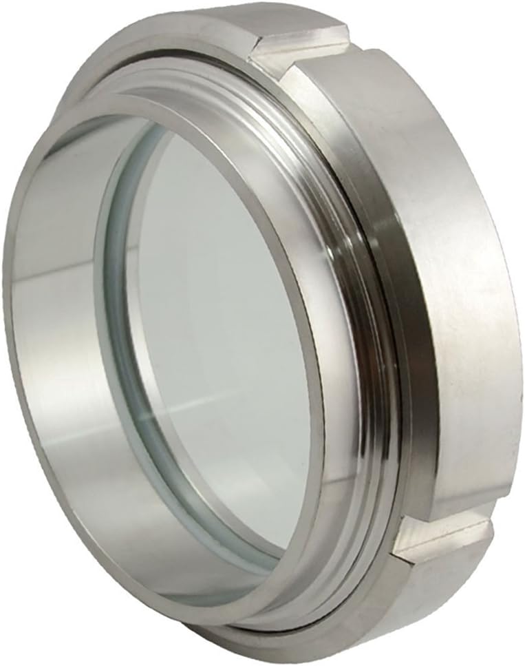Circular Viewing 89mm 102mm 4" Clear Sanitary Sight Glass Stainless Steel SS316