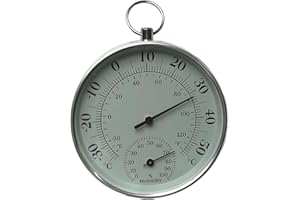 Indoor Outdoor Thermometer Large Number Wall Hygrometer Hanging Hygrometer Garden Decoration Portable