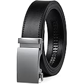 Founders & C Ratchet Belts for Men-Black/Brown Belt Leather 1 3/8" for Casual Dress-Micro Adjustable Belt