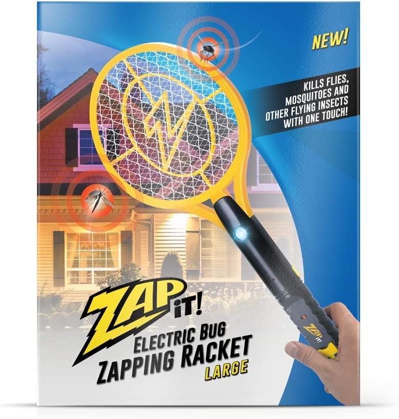 Zap It! Electric Fly Swatter Racket & Mosquito Zapper High Duty 4,000