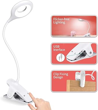 Bteng Lampe De Bureau Led Sans Fil Rechargeable Lampe De Lecture Pour Livre Avec 28 Leds