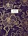 Dot Grid Journal - Dotted Notebook, 8.5 x 11: Floral Softcover, Faux Gold Glitter on Purple (Flower Journal)