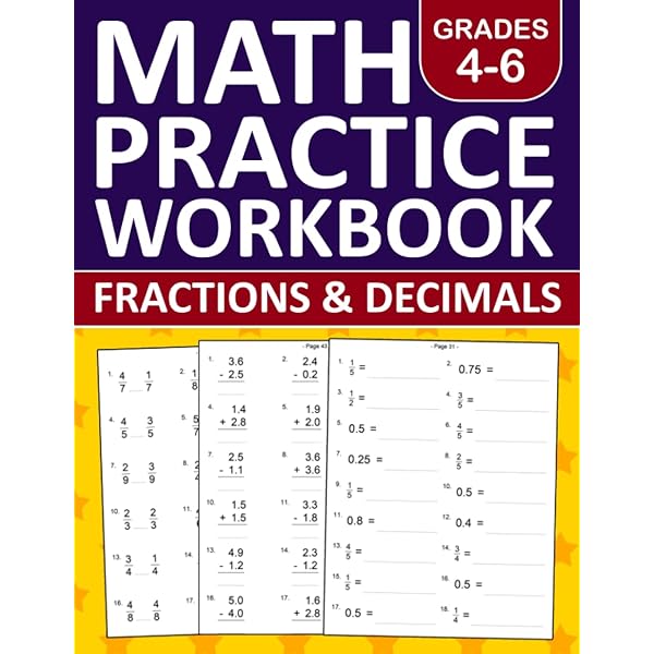 Fractions Workbook Grade 6: Math Problems for Clever Kids ...