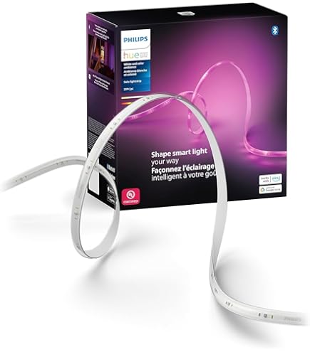 Amazon.com: Philips Hue Lightstrip Starter Kit (6ft Light Strip