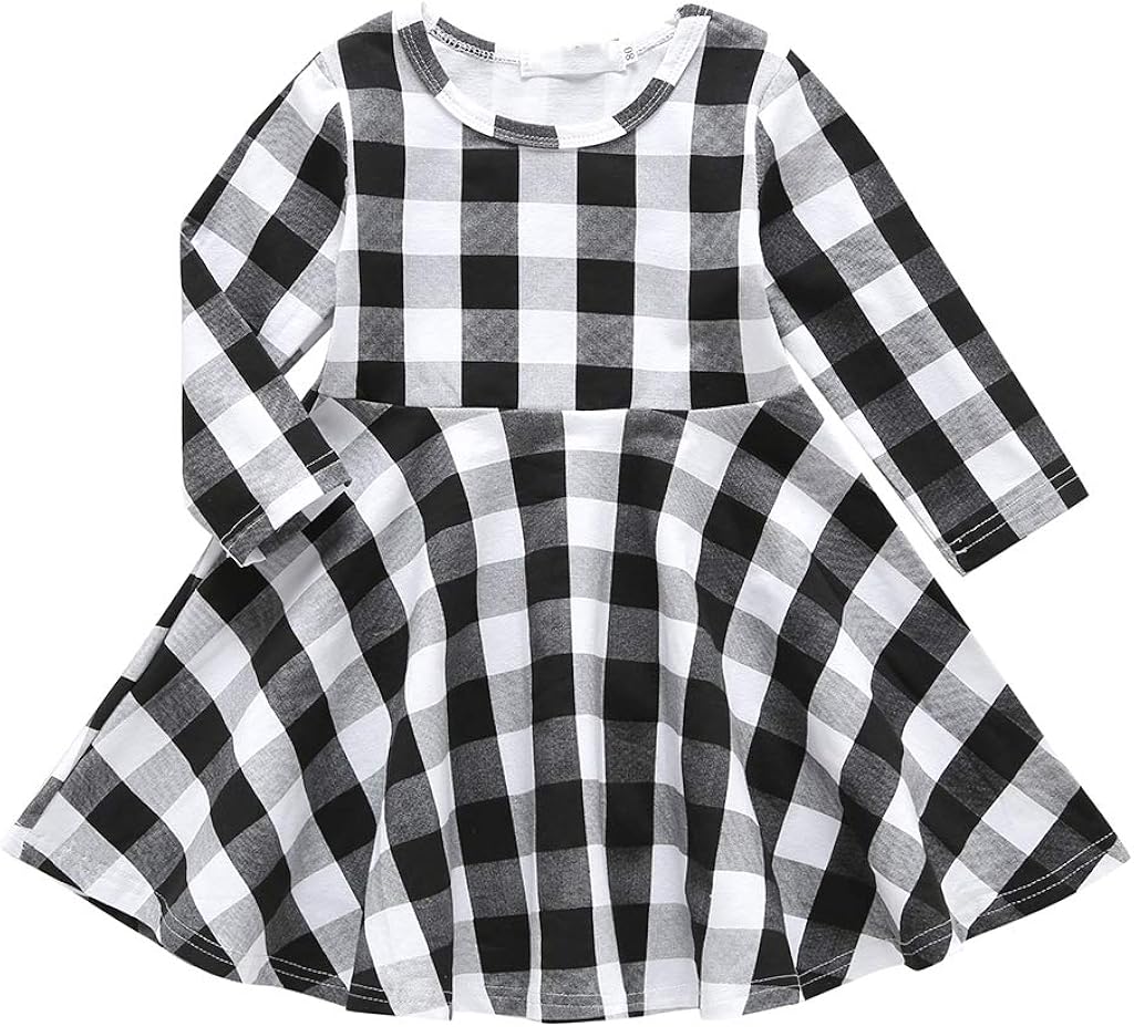 Black and white checkered dress toddler Clearance