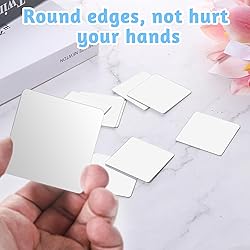 20Pcs Mini Size Acrylic Square Mirror, 2 x 2 Inch