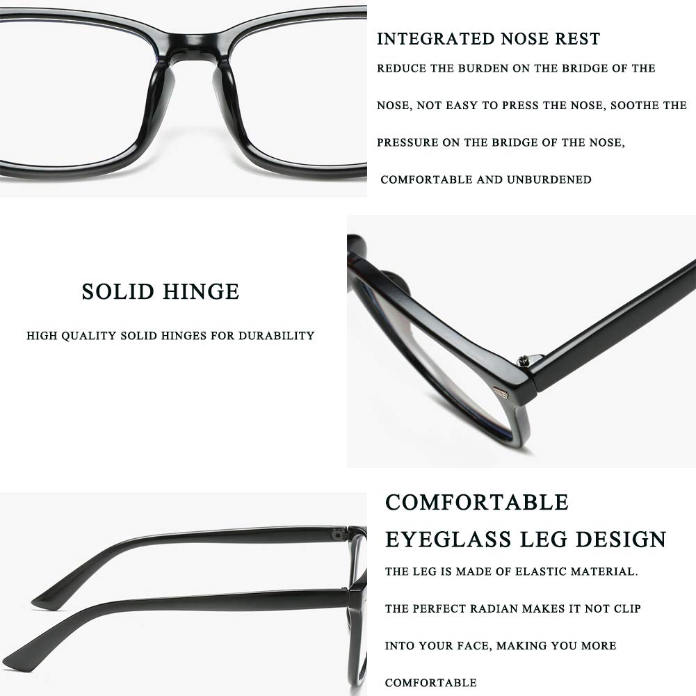 MYSNKU Blue Light Blocking Glasses Square Lightweight Eyeglasses Anti Blue Ray Computer Game Glasses (Coffee)