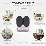 Ezprotekt 8 Pcs Reusable Oval Carpet Furniture Sliders Beiges view 4