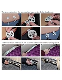 WINGOFFLY   Cojín de asiento de coche con 3 unidades, grueso, antideslizante, para el interior del coche, para coche, Rosado