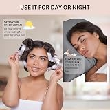 Kitsch Satin Pillow Rollers 6pc Marble Heatless Hair Curler Overnight view 6