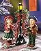 Extreme Fit Christmas Carolers and Lighted Streetlight Figurine Set of 3 - Indoor or Outdoor Holiday Decor