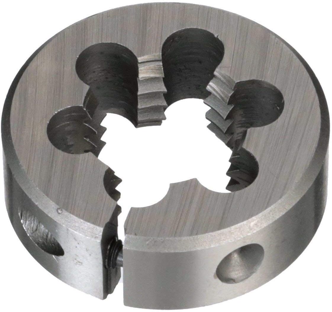 Drill America DWTH112-51618LH 5/16"-18 1-1/2" OD High Speed Steel Left Hand Round Adjustable Die, DWT Series