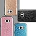 MEKO Galaxy S7 Edge Case, Shiny Sparkle Glitter Bling Case - Built-in Glitter Premium Firm Rubber Case [Scratch Resistant] for Samsung Galaxy S7 Edge- (Blue)