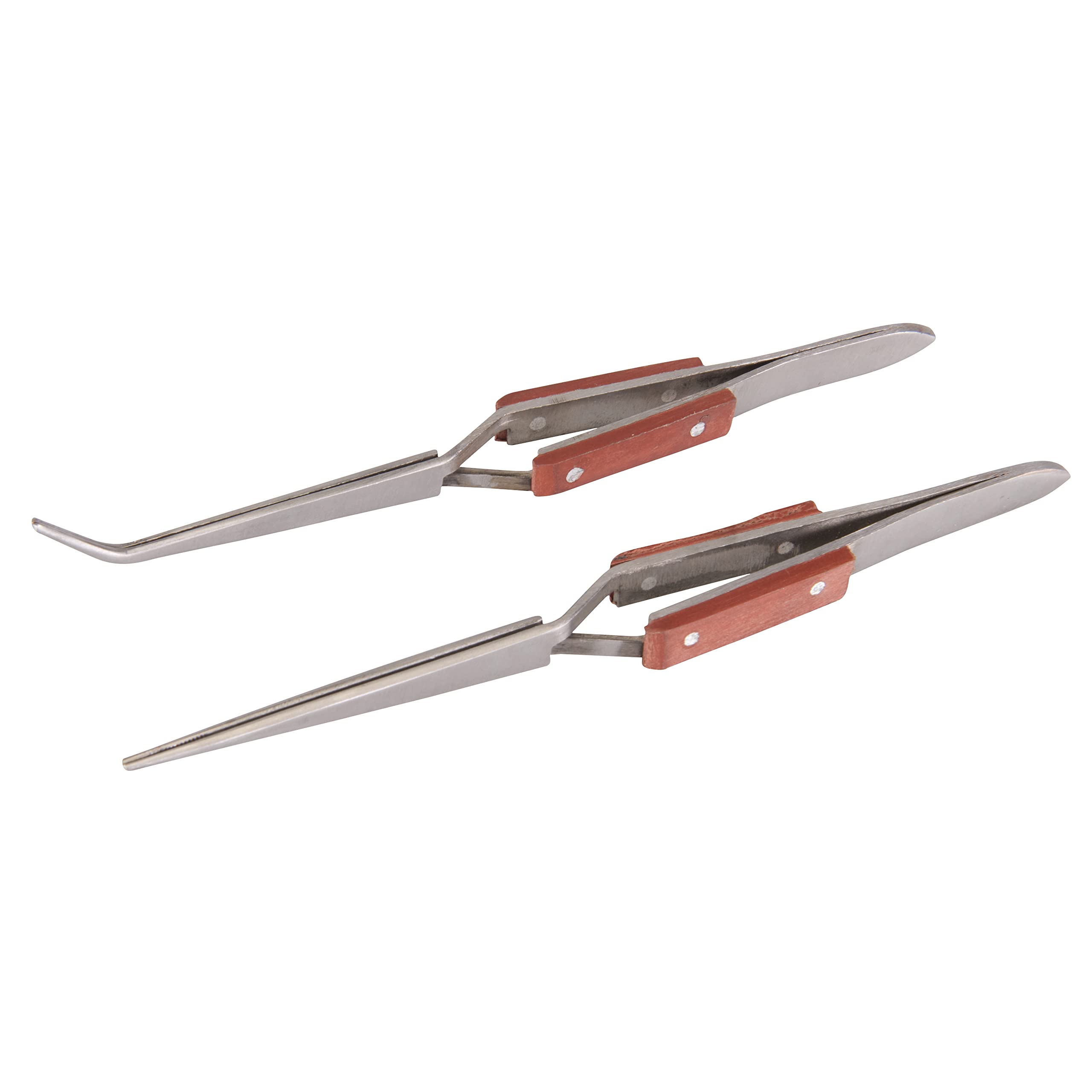 Silverline Cross-Action Tweezer Set 2pce 162 / 165 mm (696669)