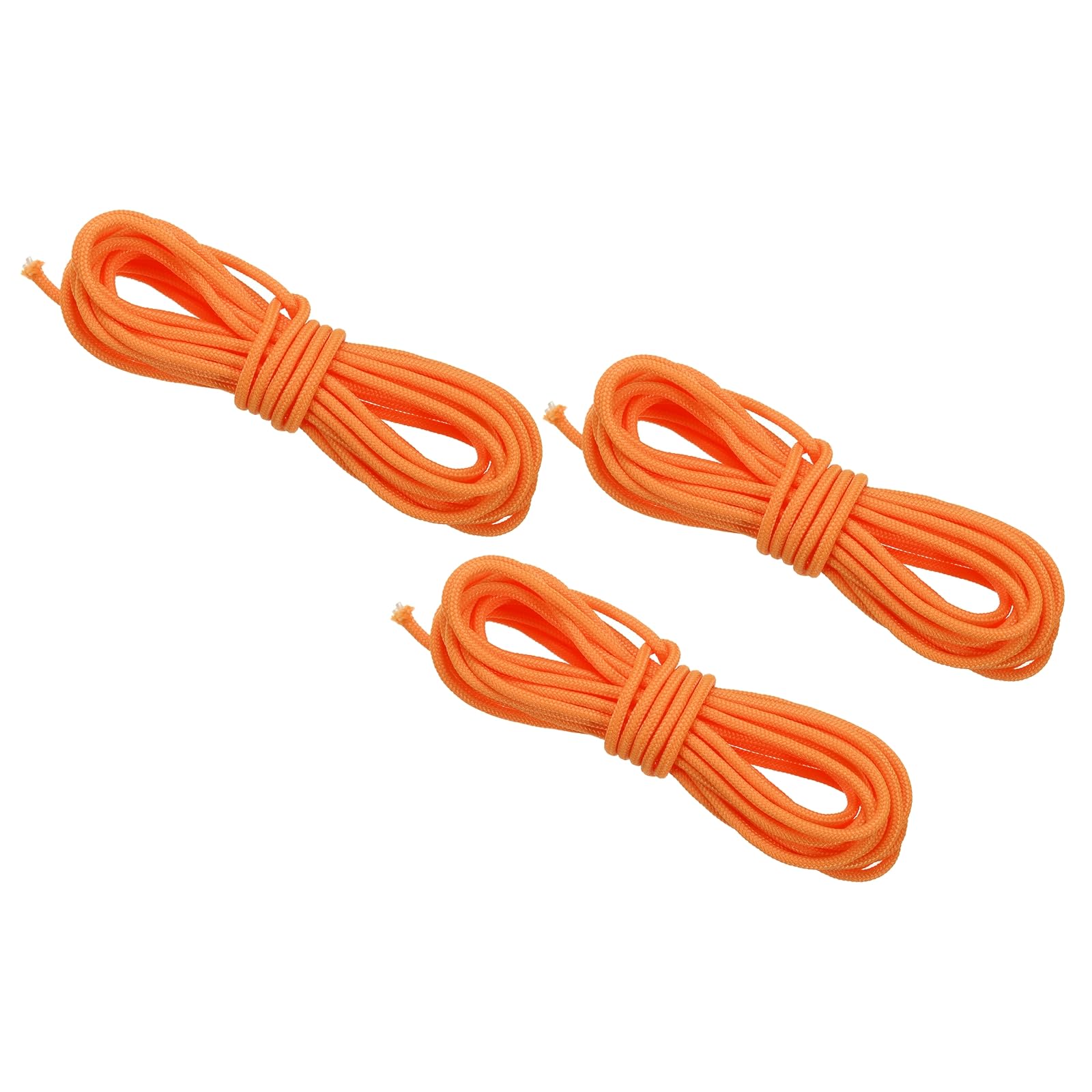 PATIKIL Archery D Loop Rope 3 Meters, 3 Pack Bow D Loop String Release Material Nock Wire Nocking Loop Buckle Ring for Compound Bowstring, Orange