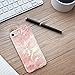 ULAK iPod Touch 7 Case, iPod 6 Marble Case, Clear Case Slim fit Anti-Scratch Flexible Soft TPU Bumper Hybrid Shockproof Protective Case for Apple iPod Touch 5 / 6th / 7th Generation-Marble Pink