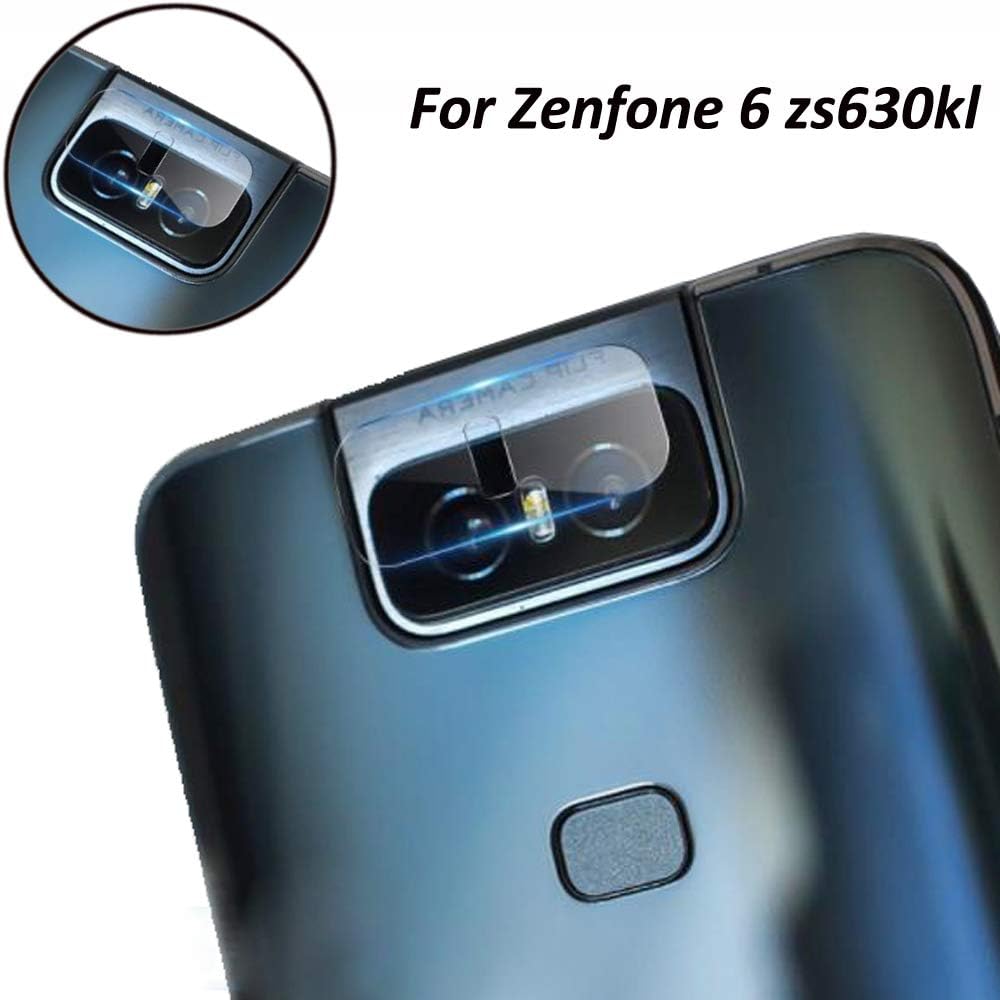 High Definition Ultra Thin Transparent Clear Camera Lens Tempered Glass for Asus Zenfone 6 ZS630kl Protector Protective Cover-2 Packs