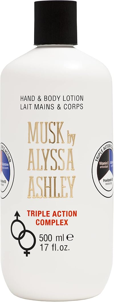 Alyssa Ashley Musk Hand & Body Lotion 500ml Floral Woody Musk Fragrance