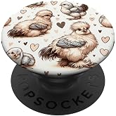 Beautiful Chickens Pattern Aesthetic Silkie Chicken PopSockets Adhesive PopGrip