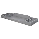 Sorelle Furniture Changing Table Topper for Dresser, Dressing and Diaper Changing Solution for Baby Dresser, Nursery Furniture-Stone Gray