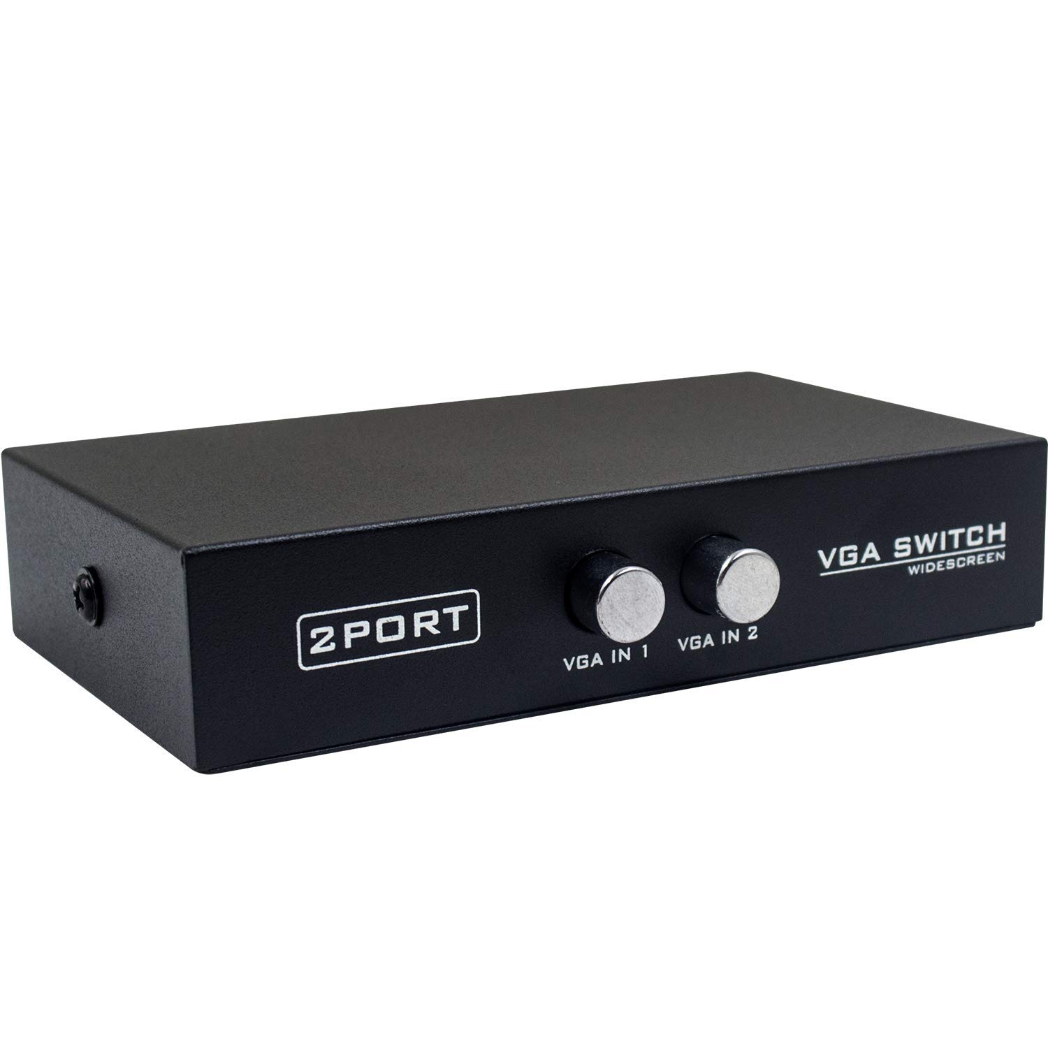 Duttek 2 IN 1 OUT VGA Switch Selector Box (1 Host 2 Displays / 2 Hosts 1 Display) Two Way VGA Switch Video Switch for PC, Laptop, Desktop, Monitor, Projector, TV