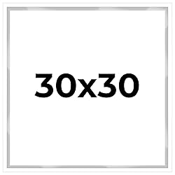 30x30 Shadow Box White Contemporary Frame