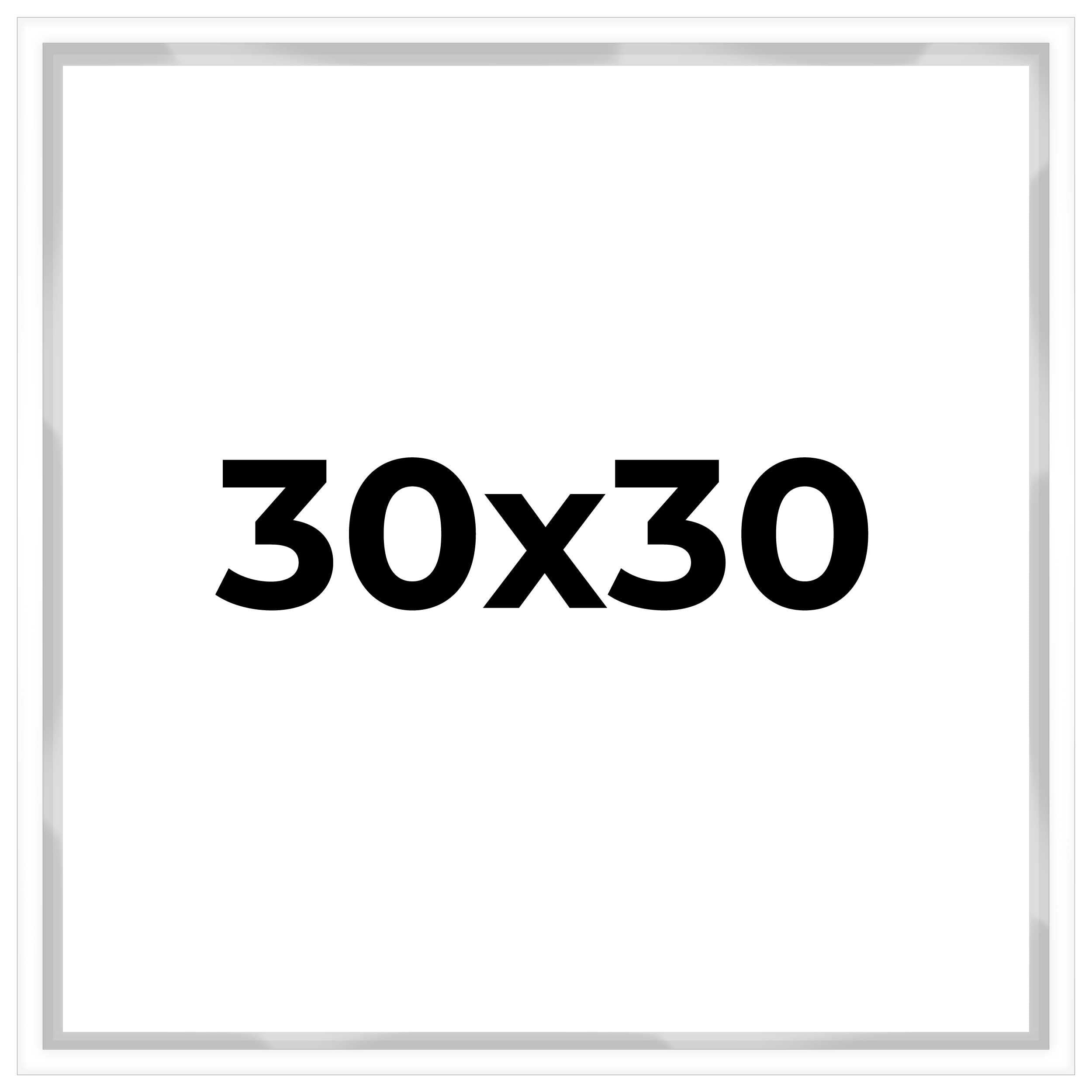 30x30 Shadow Box White Contemporary Frame