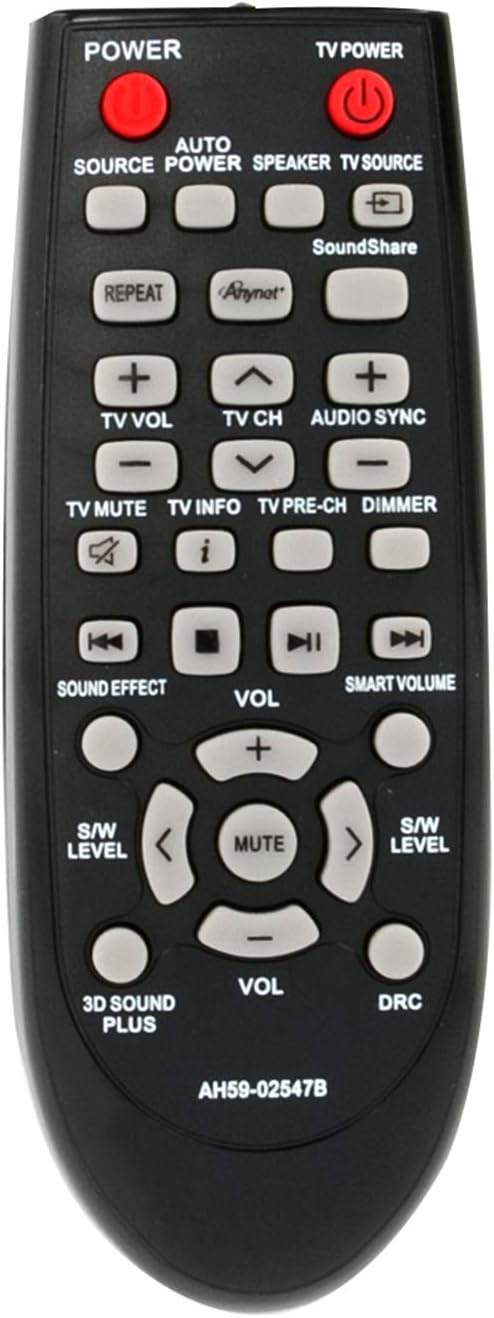 VINABTY AH59-02547B Replacement Remote Control Fit for SAMSUNG Soundbar Speaker HWF450ZA HWF450 PSWF450 AH68-02644D-00 HW-F450ZA HW-F450 PS-WF450 - Image 3