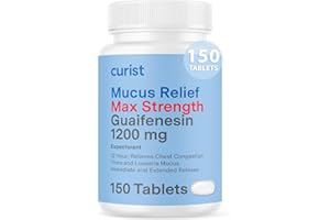 Curist Guaifenesin 1200 Mg Extended Release Tablets - 150 Count Maximum Strength Mucus Relief Tablets OTC - Clear Congestion
