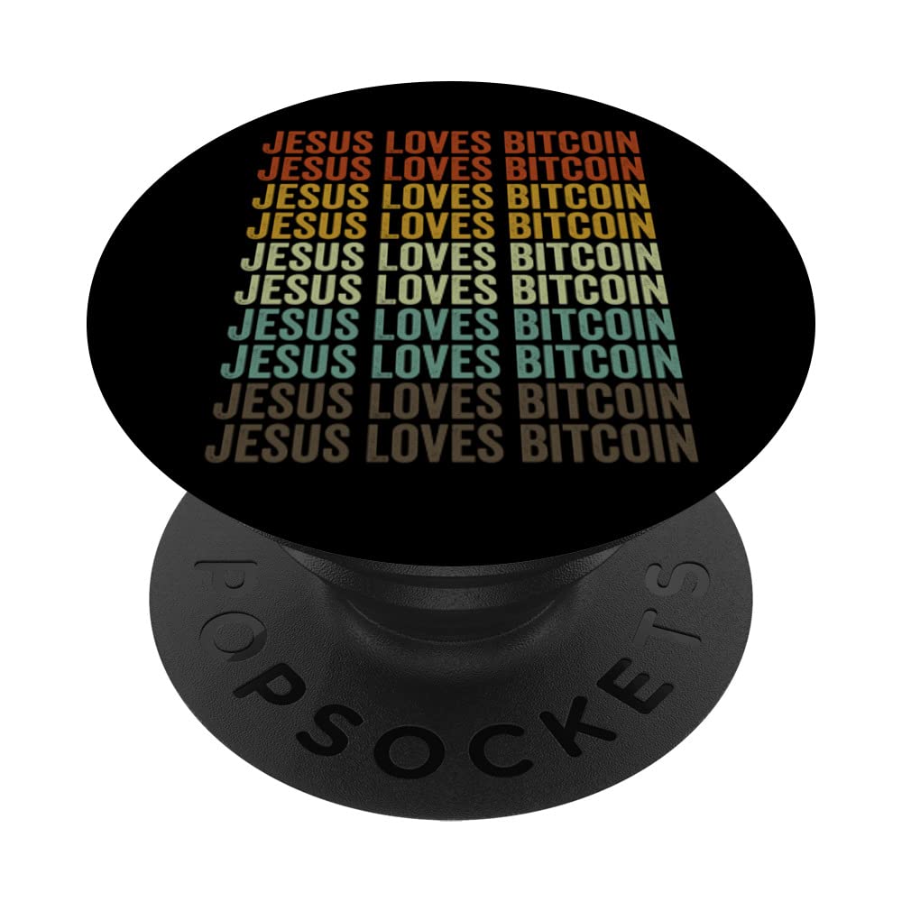 Jesus Loves Bitcoin Cryptocurrency Crypto Miner PopSockets Swappable PopGrip