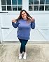 Daily Ritual Women's Terry Cotton & Modal Pullover Sweatshirt - Super Soft, Side Cutouts, Long Sleeve - View #3