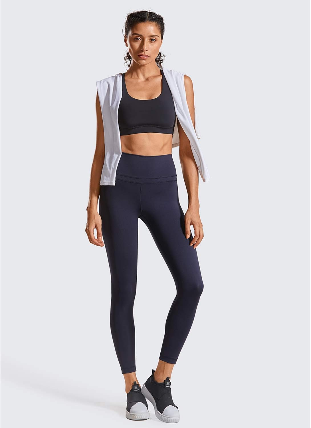 CRZ YOGA Strappy Padded Sports Bra for Women Activewear Medium Support Workout Yoga Bra Tops at  Women’s Clothing store