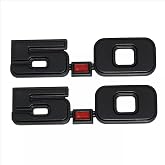 2Pcs 5.0 Emblems Original Classic Old Style Badge Exterior Performance Trim Decal Compatible with 1979-1993 Mustang (Black)